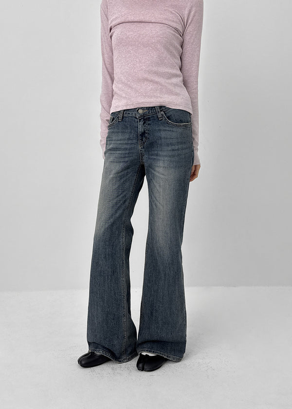 Nellu Low-waist Semi-bootcut Denim Pants