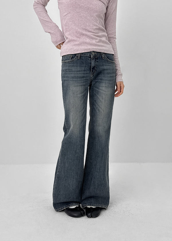 Nellu Low-waist Semi-bootcut Denim Pants