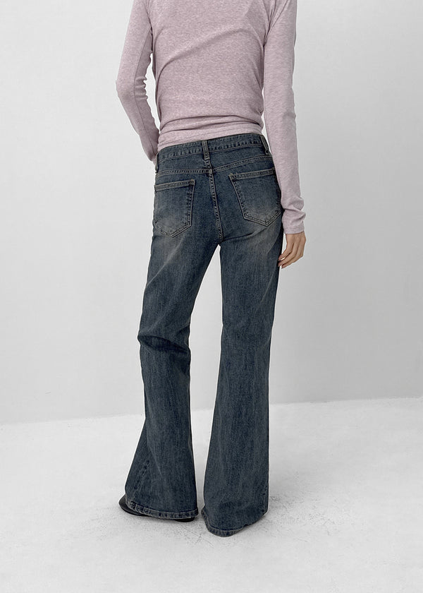 Nellu Low-waist Semi-bootcut Denim Pants