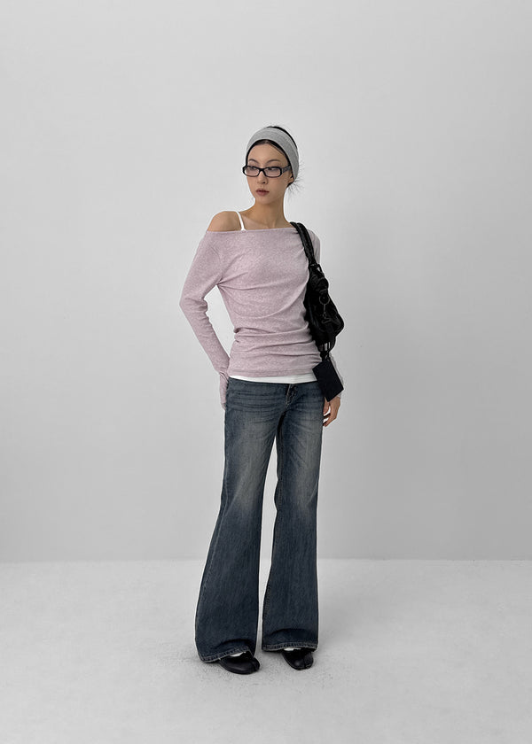 Nellu Low-waist Semi-bootcut Denim Pants