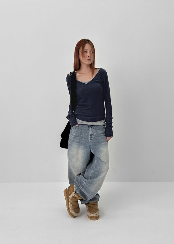 Kilo Balloon Wide Denim Pants