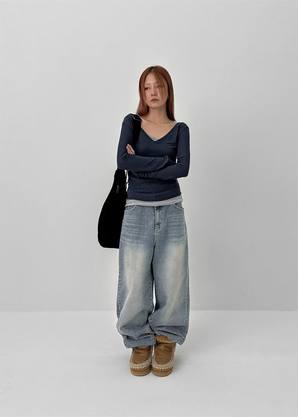 Kilo Balloon Wide Denim Pants