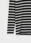 Diyan Stripe Long Hooded Long Sleeve T-shirt
