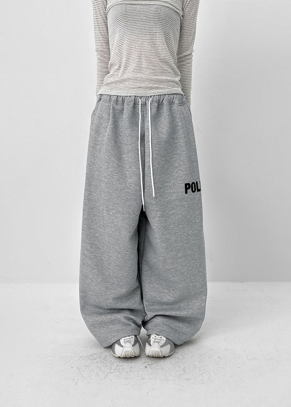 (UNISEX) Ekat Printed Fleece Wide Banding Pants