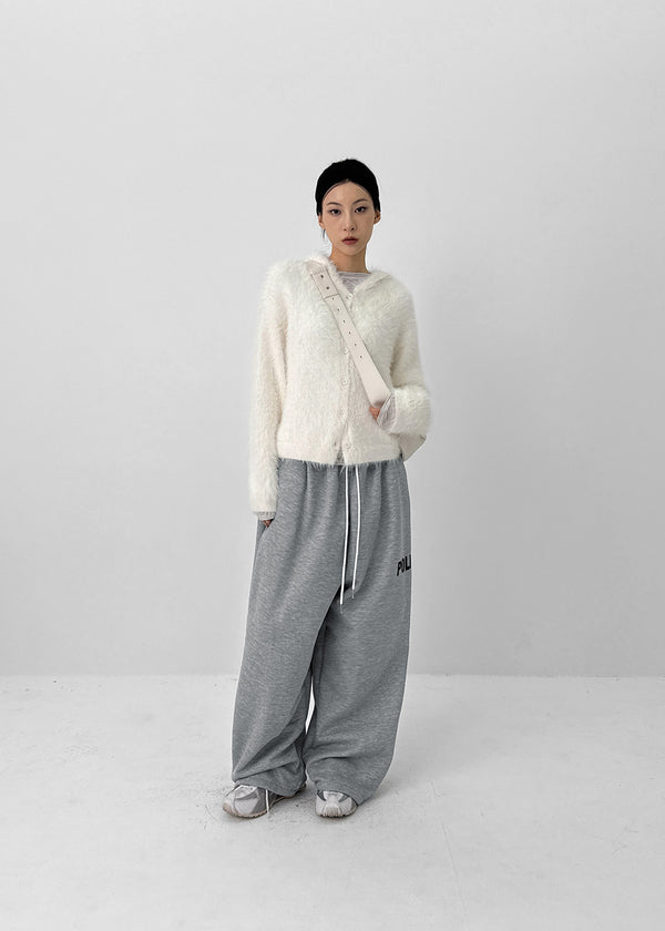 (UNISEX) Ekat Printed Fleece Wide Banding Pants