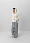 (UNISEX) Ekat Printed Fleece Wide Banding Pants