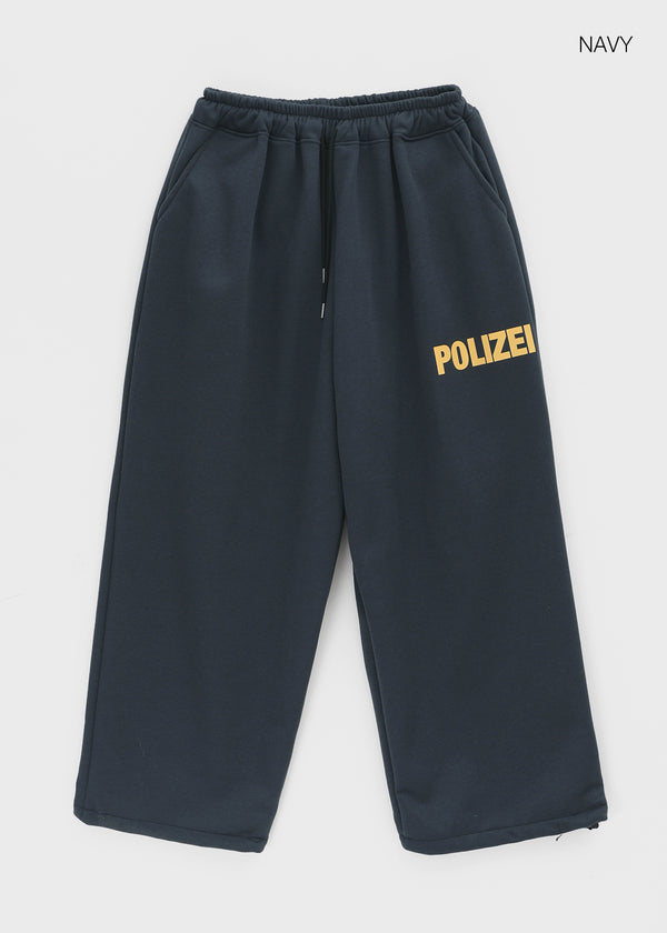 (UNISEX) Ekat Printed Fleece Wide Banding Pants