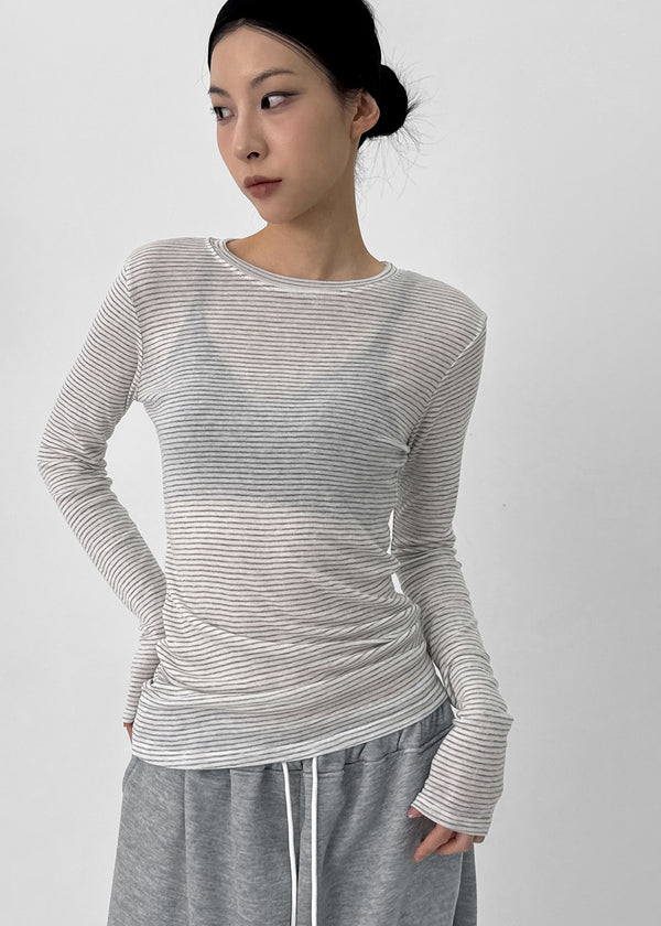 Of Stripe Long Sleeve Tee (30% Wool)