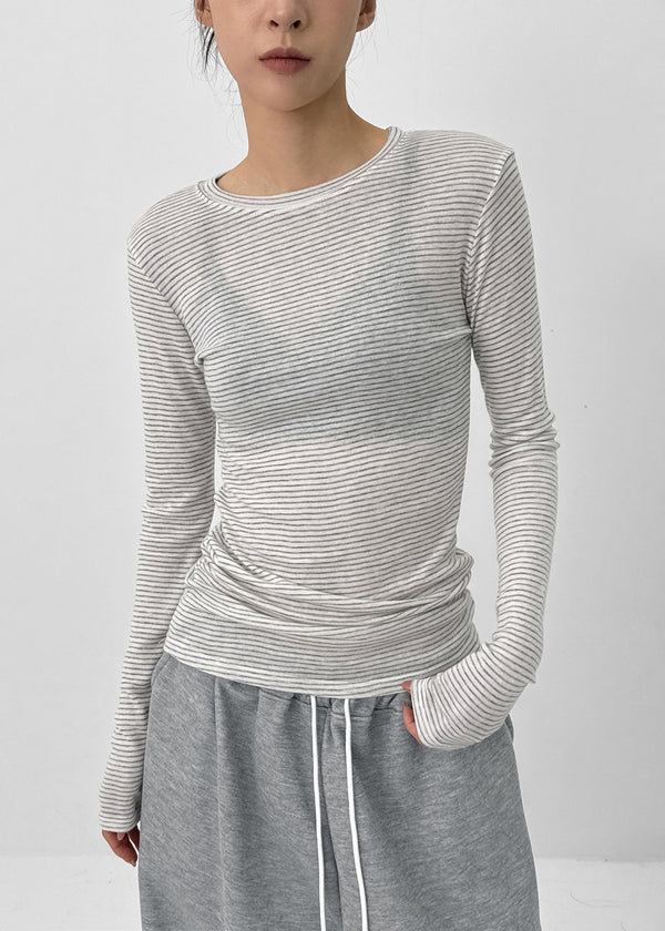 Of Stripe Long Sleeve Tee (30% Wool)