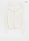 Yoel Two-way Knit Hooded Zip-up