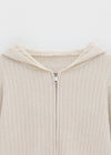 Yoel Two-way Knit Hooded Zip-up