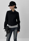 Serni Cotton Semi-crop Shirt Jacket