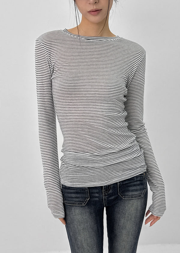 Of Stripe Long Sleeve Tee (30% Wool)