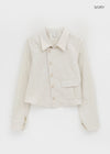 Serni Cotton Semi-crop Shirt Jacket