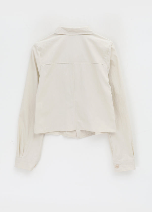 Serni Cotton Semi-crop Shirt Jacket