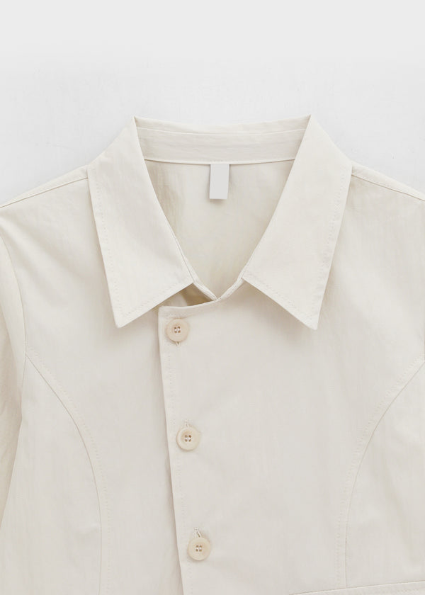 Serni Cotton Semi-crop Shirt Jacket