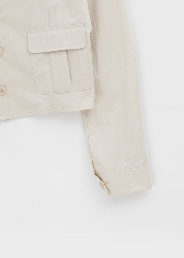 Serni Cotton Semi-crop Shirt Jacket