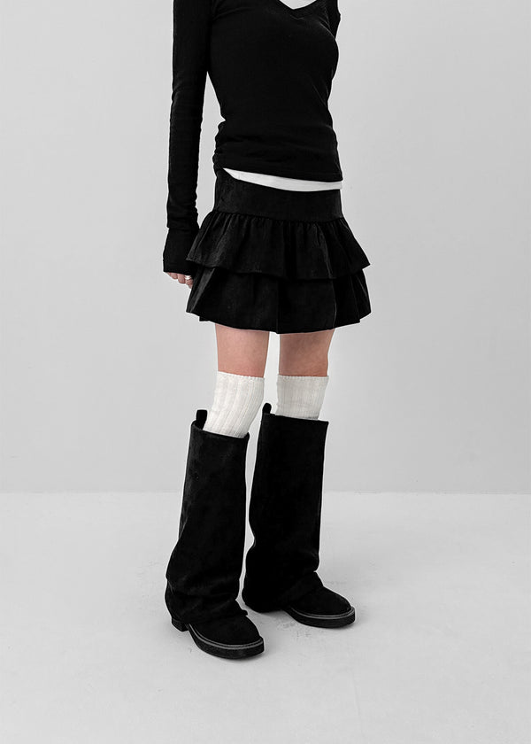 Lopia Suede Folding Long Boots