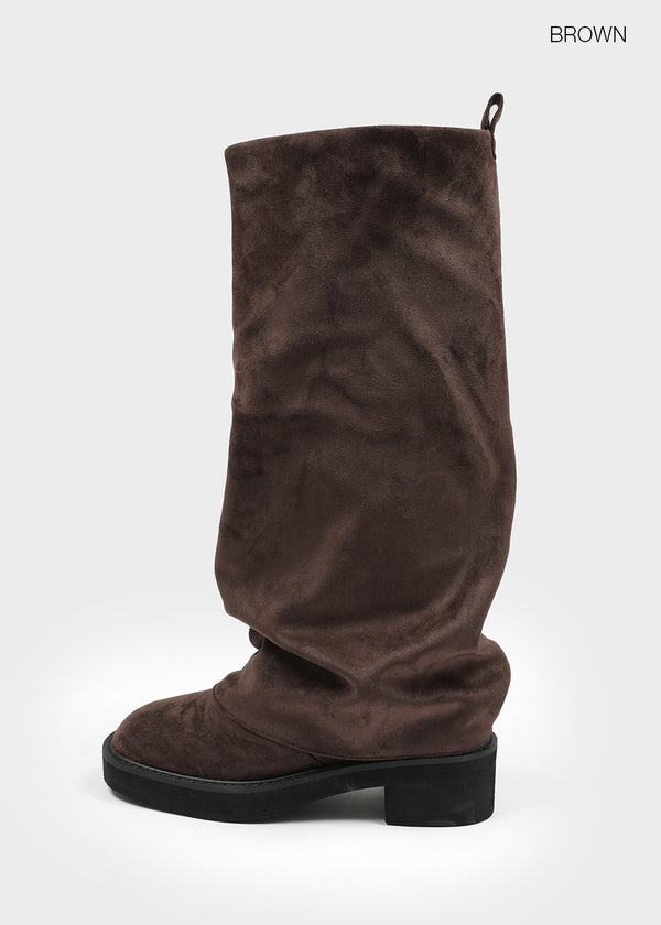 Lopia Suede Folding Long Boots