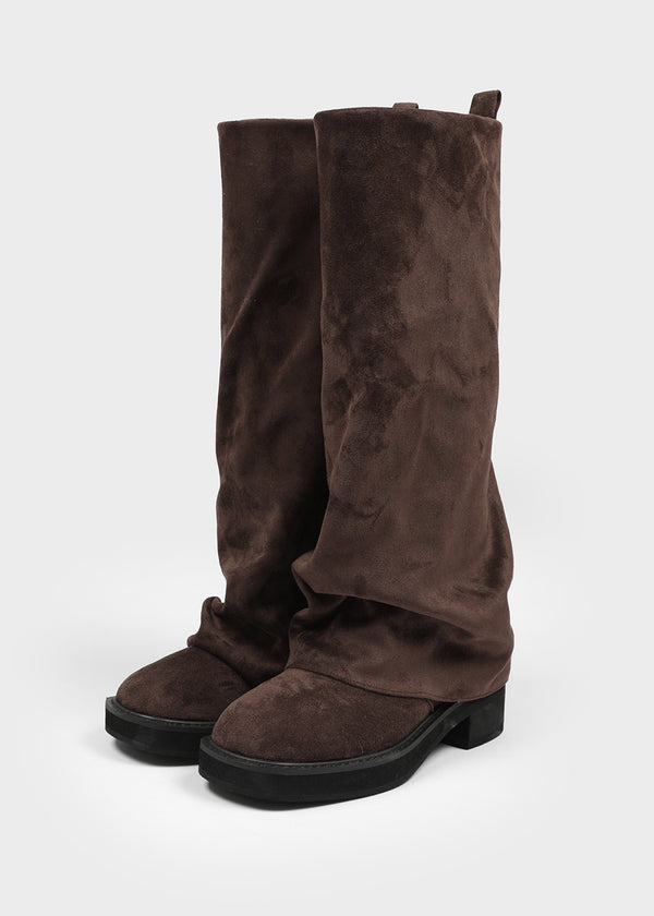 Lopia Suede Folding Long Boots