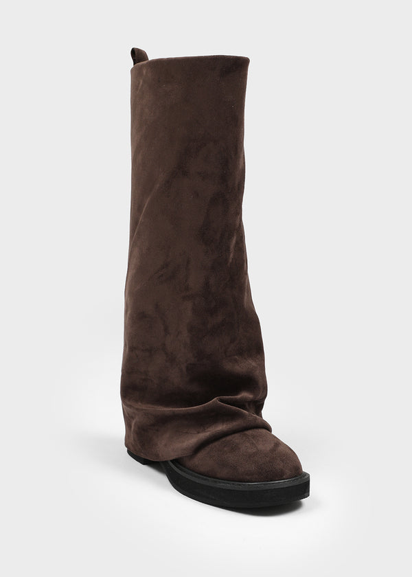 Lopia Suede Folding Long Boots