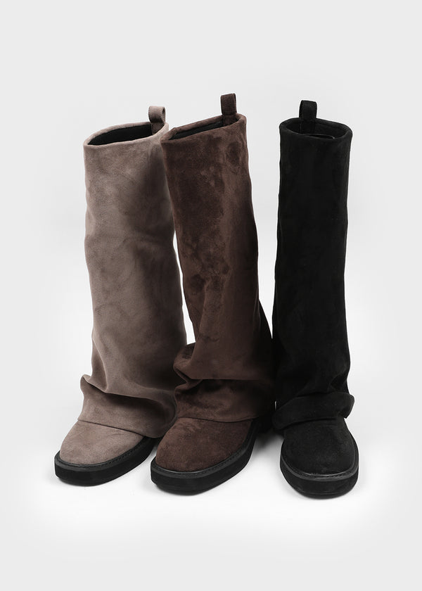 Lopia Suede Folding Long Boots