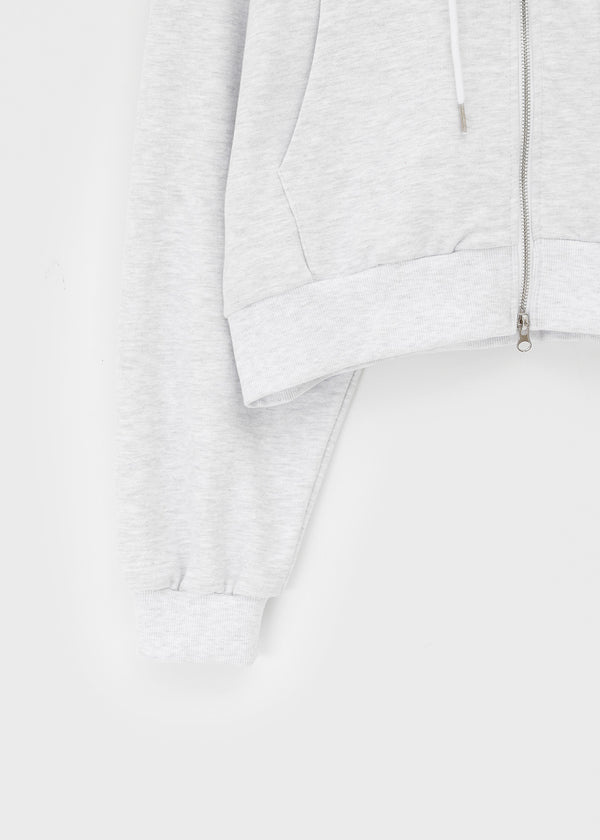 Luding Embroidery Overfit Two-way Hooded Zip-up