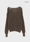 Camron V-neck Ribbed Loose-fit Knit