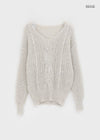 Camron V-neck Ribbed Loose-fit Knit
