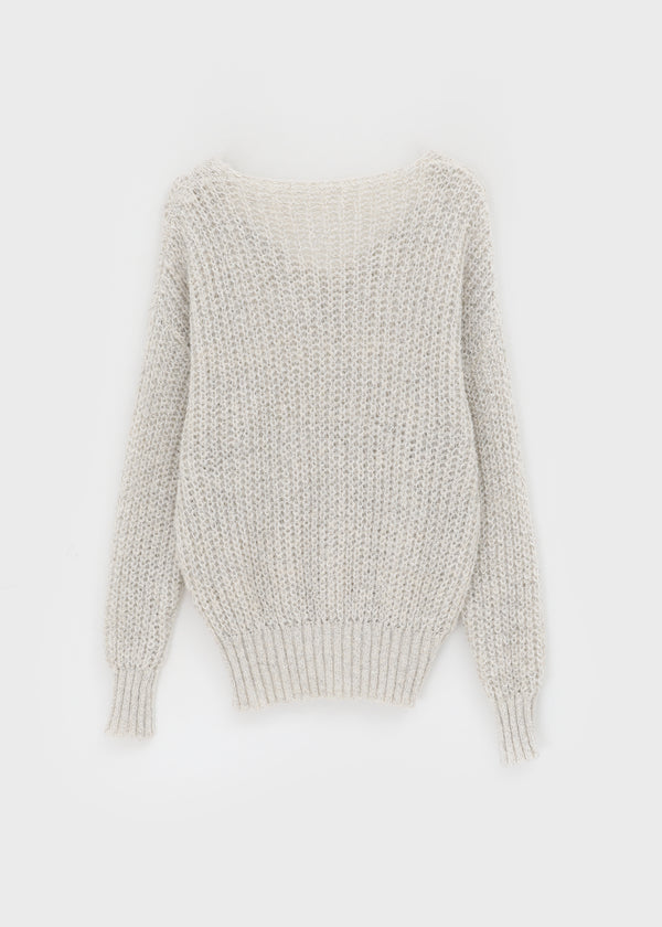 Camron V-neck Ribbed Loose-fit Knit