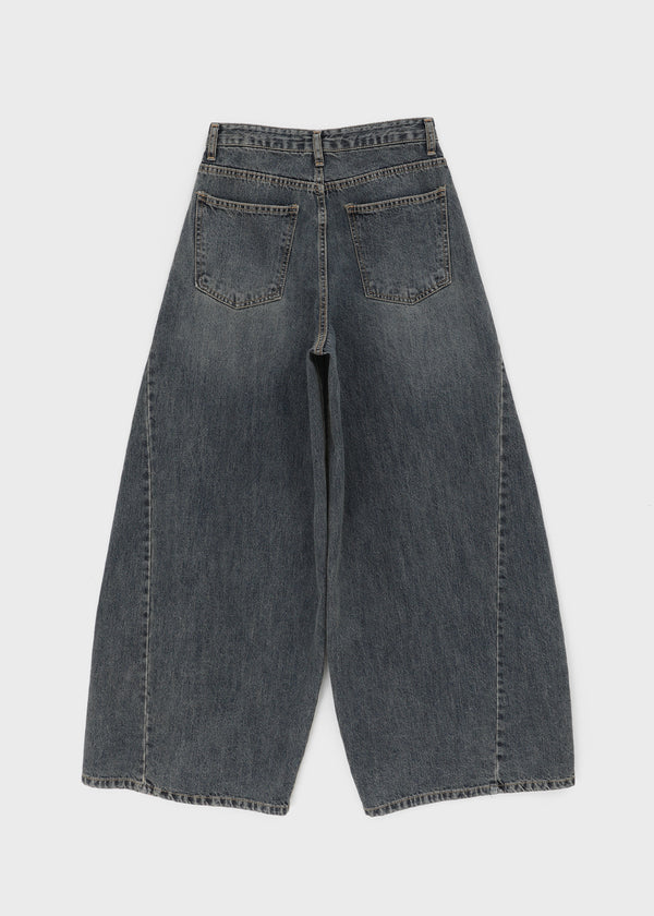 CanSean Washed Cut Wide Denim Pants