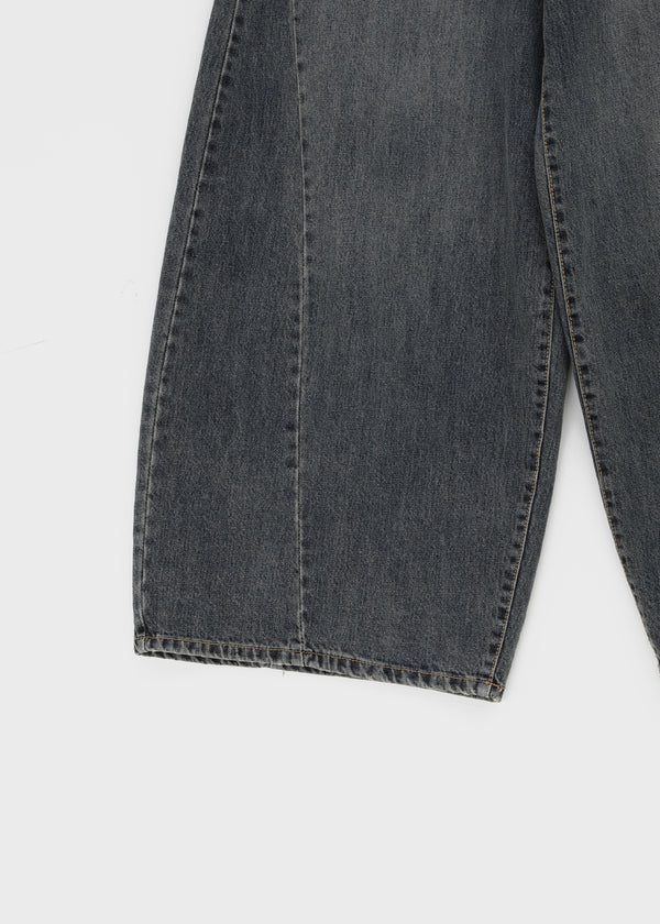 CanSean Washed Cut Wide Denim Pants