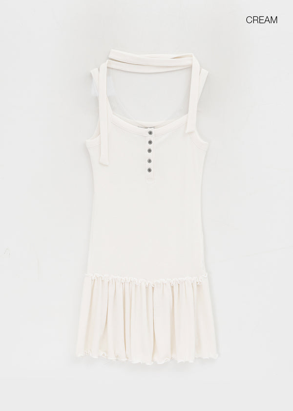 Connel Set - Layered Button-up, Slim Muffler