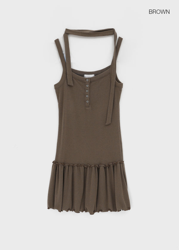 Connel Set - Layered Button-up, Slim Muffler