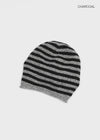 Aslin Striped Wool Knit Turban Beanie