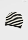 Aslin Striped Wool Knit Turban Beanie