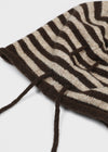 Aslin Striped Wool Knit Turban Beanie