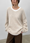 Hilooni Loose Fit V-neck Knit (60% Wool)