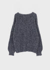Hilooni Loose Fit V-neck Knit (60% Wool)