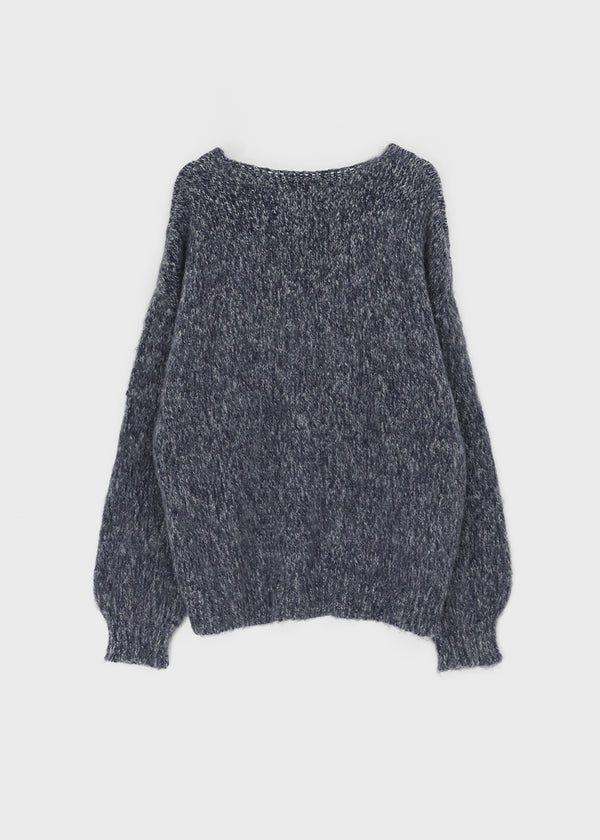 Hilooni Loose Fit V-neck Knit (60% Wool)