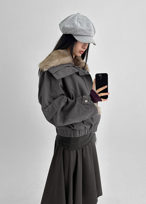 Wing Fur-triming Jumper