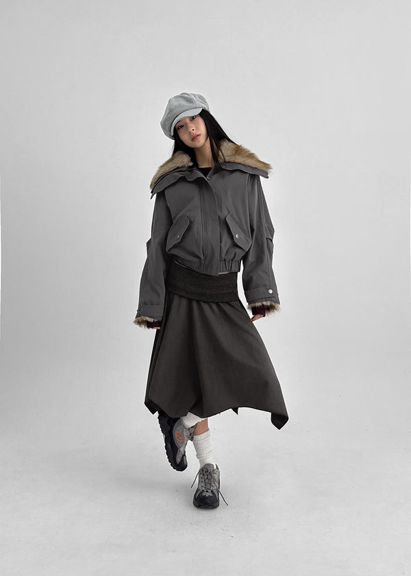 Flemne Banding Flare Midi Skirt