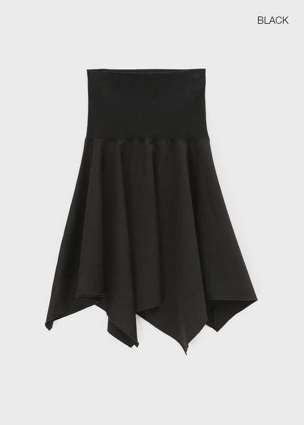 Flemne Banding Flare Midi Skirt