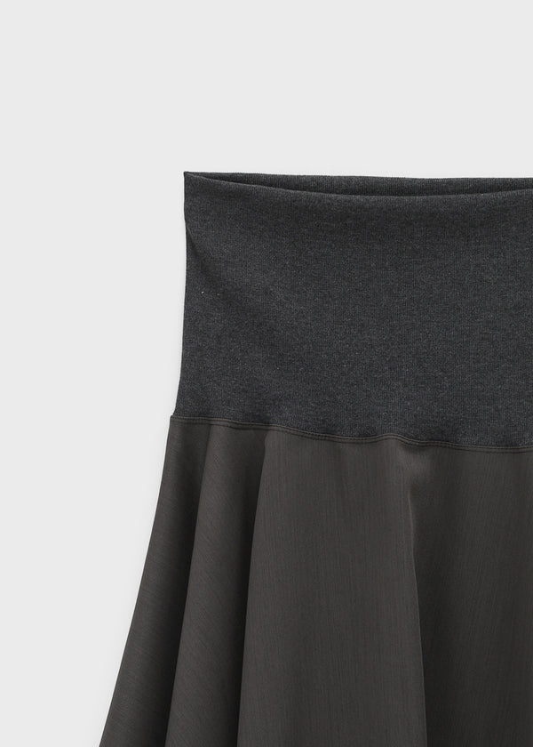 Flemne Banding Flare Midi Skirt