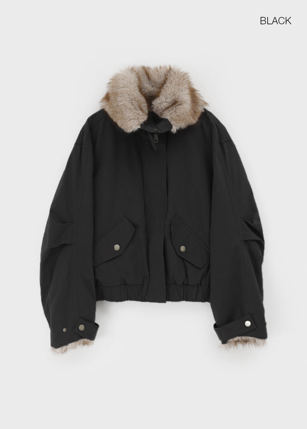 Wing Fur-triming Jumper