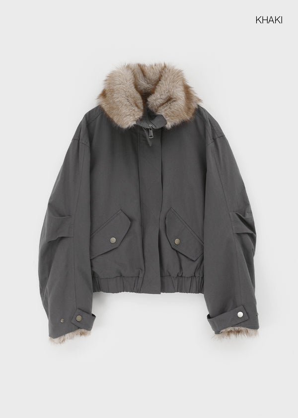 Wing Fur-triming Jumper