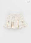 Crenette Corduroy Banding Cancan Mini Skirt Pants