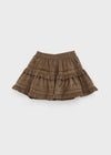 Crenette Corduroy Banding Cancan Mini Skirt Pants
