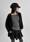 Fuzzy Acrylic Cardigan
