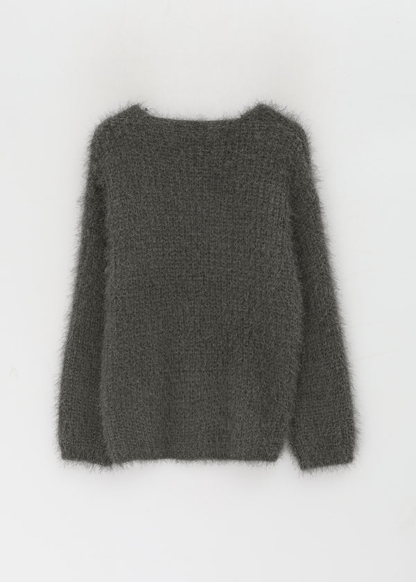 Fuzzy Acrylic Cardigan
